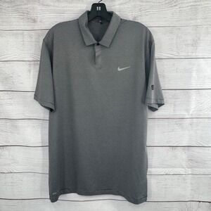 Nike Dri-FIT Tiger Woods Collection Golf Polo Shirt Striped Medium Performance‎